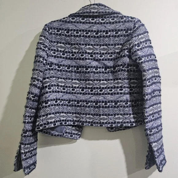 SMYTHE Box Chain Cropped Jacquard Blazer Jacket Tweed $1295 Retail - Picture 11 of 13